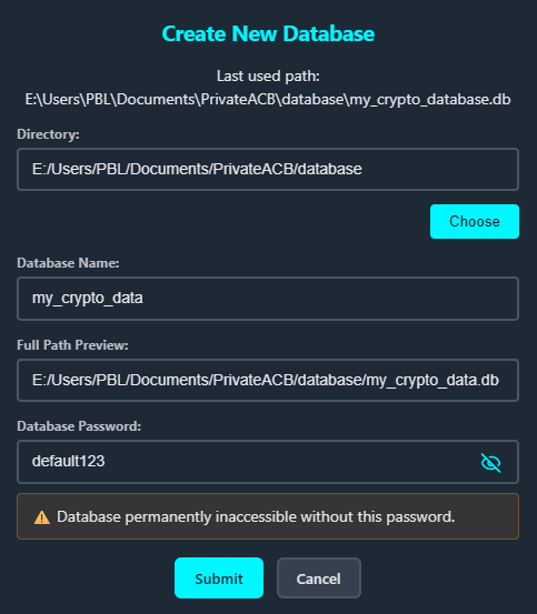 Password Setup