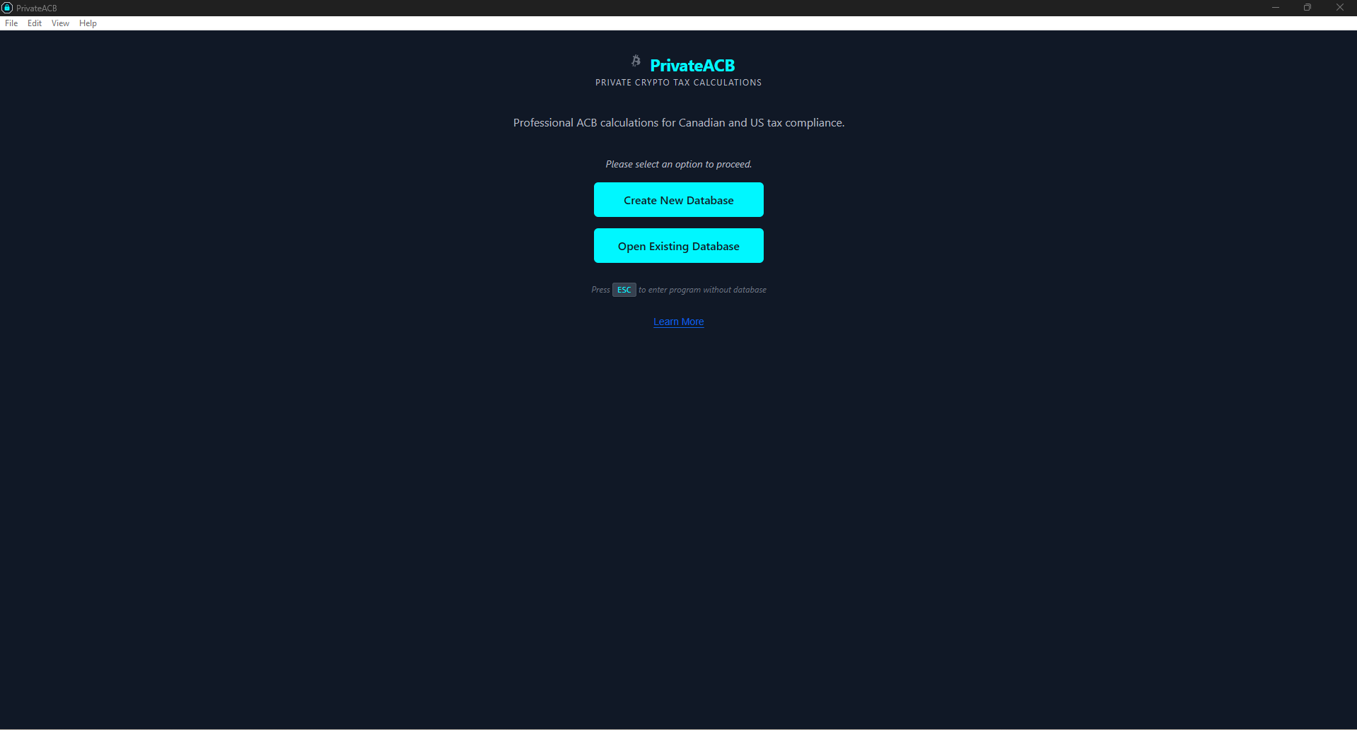 Welcome Screen